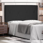 Cabeceira Decorativa Queen Size 1 60m Yves Suede Preto G63 -