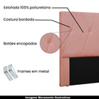 Cabeceira Decorativa Queen Size 1 60m Yves Veludo Rosa G63 -