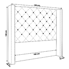 Cabeceira Decorativa Queen Size 1 84m Loewe Pu Branco G63 - G