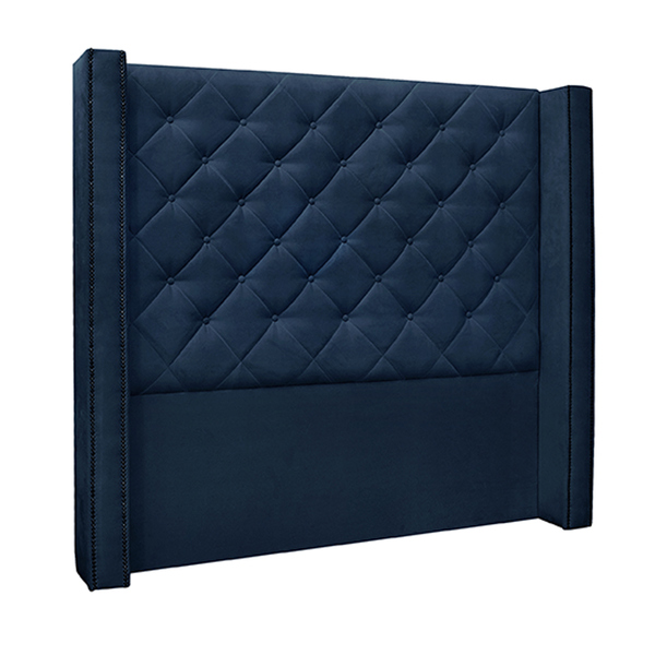 Cabeceira Decorativa Queen Size 1 84m Loewe Suede Azul Marinh