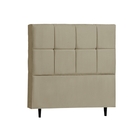 Cabeceira Decorativa Remo Casal 140cm Veludo Bege - Gran Belo