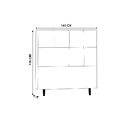 Cabeceira Decorativa Remo Casal 140cm Veludo Bege - Gran Belo