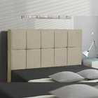 Cabeceira Decorativa Remo King 193cm Veludo Bege - Gran Belo