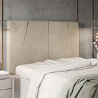 Cabeceira Decorativa Spezia Casal 140cm Veludo Bege G32 - Gra