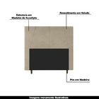 Cabeceira Decorativa Spezia Casal 140cm Veludo Bege G32 - Gra