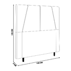 Cabeceira Decorativa Spezia Casal 140cm Veludo Bege G32 - Gra