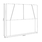 Cabeceira Decorativa Spezia King 193cm Veludo Bege G32 - Gran