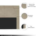 Cabeceira Decorativa Spezia King 193cm Veludo Bege G32 - Gran