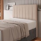 Cabeceira Decorativa Udine Casal 160cm Veludo Bege G32 - Gran