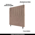 Cabeceira Decorativa Udine King 193cm Veludo Bege G32 - Gran