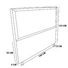 Cabeceira Denver Para Cama Box Casal 140 Cm Bouclé Off White