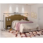 Cabeceira Diamante Imbuia– Fabri Móveis