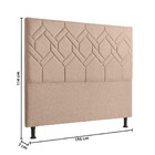 Cabeceira Diamante King 195cm Linho Castor - Star Confort