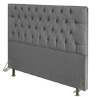 Cabeceira Diamante Para Cama Box King 195 Cm Linho Cinza - D'