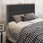 Cabeceira Diamante Para Cama Box King 195cm Linho Grafite M11