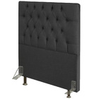 Cabeceira Diamante Para Cama Box Solteiro 90 Cm Linho Grafite