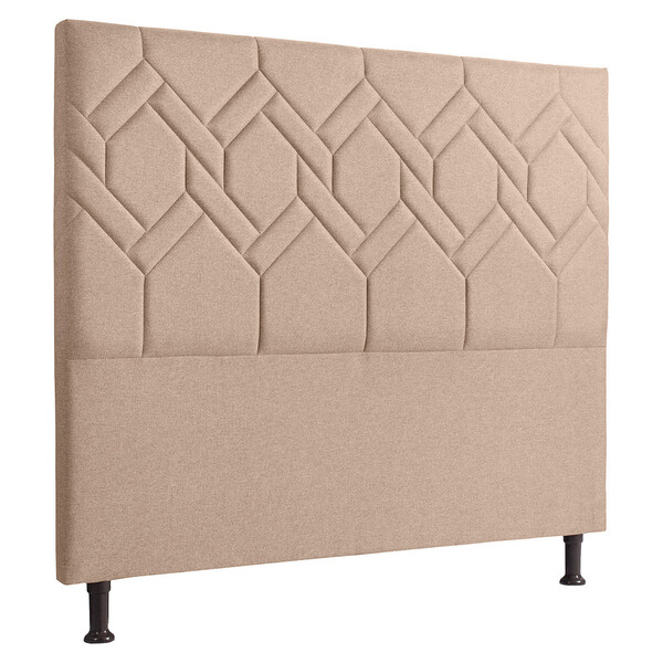 Cabeceira Diamante Queen 160cm Linho Bege - Star Confort