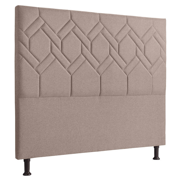 Cabeceira Diamante Queen 160cm Linho Bege - Star Confort