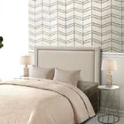 Cabeceira Dinamarca New Plus Casal 1400mm Veludo Adar Off Whi