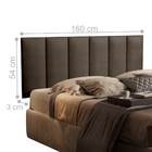 Cabeceira Dobrável Estofada Queen Eveline Marrom