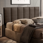 Cabeceira Dobrável Estofada Queen Eveline Marrom