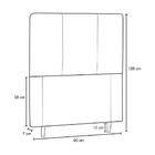 Cabeceira Donna Solteiro 90cm Suede Cinza