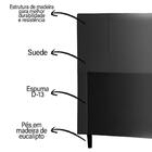 Cabeceira Donna Solteiro 90cm Suede Cinza