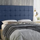 Cabeceira Dubai 140 Cm Casal Com Strass Azul