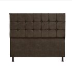 Cabeceira Dubai 140 Cm Casal Com Strass Marrom