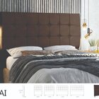 Cabeceira Dubai 140 Cm Casal Com Strass Marrom