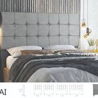 Cabeceira Dubai 90cm Cinza