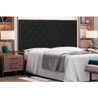 Cabeceira Dubai Para Cama Box King 195 Cm Corino Preto - D'ro