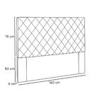 Cabeceira Dubai Para Cama Box Queen 160cm Suede Caramelo