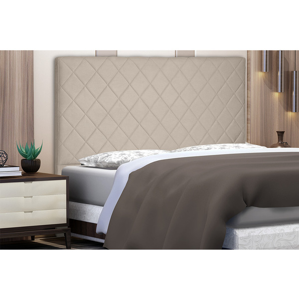Cabeceira Dubai Para Cama Box Solteiro 90 Cm Suede S04 - D'ro
