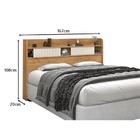 Cabeceira Dubai Queen 1.60 Freijó/off White - Vitamov