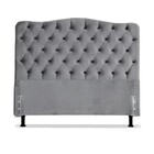 Cabeceira Dunas P/ Cama King Veludo Cinza Decoração Quarto