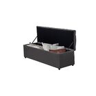 Cabeceira E Calçadeira Baú 193 Cm Helena Suede Cinza