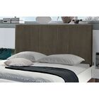 Cabeceira E Calçadeira Baú 193 Cm Vitória Suede Marrom Claro