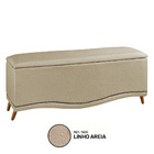 Cabeceira E Calçadeira Baú Cama Box Casal Belize 140cm Linho