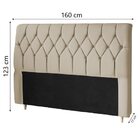 Cabeceira E Calçadeira Baú Istambul Para Cama Box Queen Bege