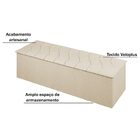 Cabeceira E Calçadeira Baú Istambul Para Cama Box Queen Bege