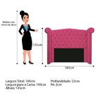 Cabeceira E Calçadeira Veneza 140 Cm Casal Corano Pink