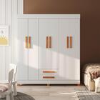 Cabeceira E Guarda Roupa Roma Branco