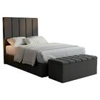 Cabeceira E Recamier Bau Solteiro 100 Cm Dalia Linho Artte