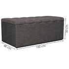 Cabeceira E Recamier Bau Solteiro 100 Cm Dalia Linho Artte