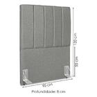 Cabeceira E Recamier Bau Solteiro 90 Cm Dalia Linho Artte