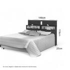 Cabeceira Elegante Bergen Casal Cinamomo E Off White