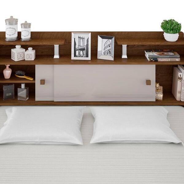 Cabeceira Elisa Para Box Casal 1,38 Malbec/off White