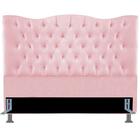 Cabeceira Em Cama Box King Size 1,95 Cm Rosa Claro