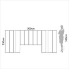 Cabeceira Em Mdf Estofada King 300cm Nature Freijó/verde